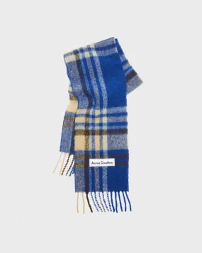 Acne Studios   Scarf Mohair Tartan Blå ONESIZE 